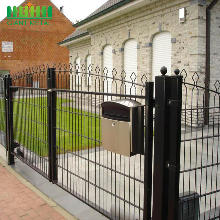 PVC Coated Welded Double Horizontal Wire Prestige Fence