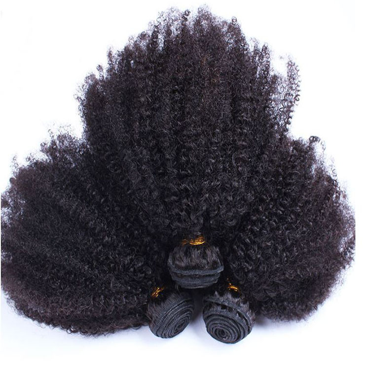 aliexpress hot sale natural color easy to dye human hair double drawn brazilian human hair afro kinky curly