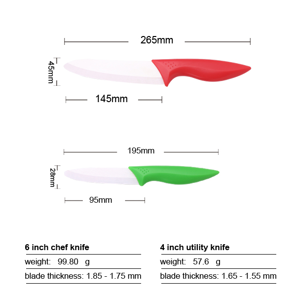 Set de cuchillos de cerámica Ceramic knife set