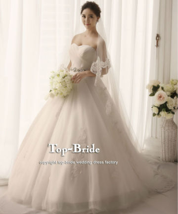 S1393 Real Romantic Rhinestone Wedding Pretty Princess Dresses