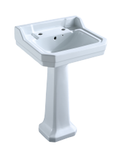 Bathroom Ceramic Sink - Full Pedestal Ceramic Basin