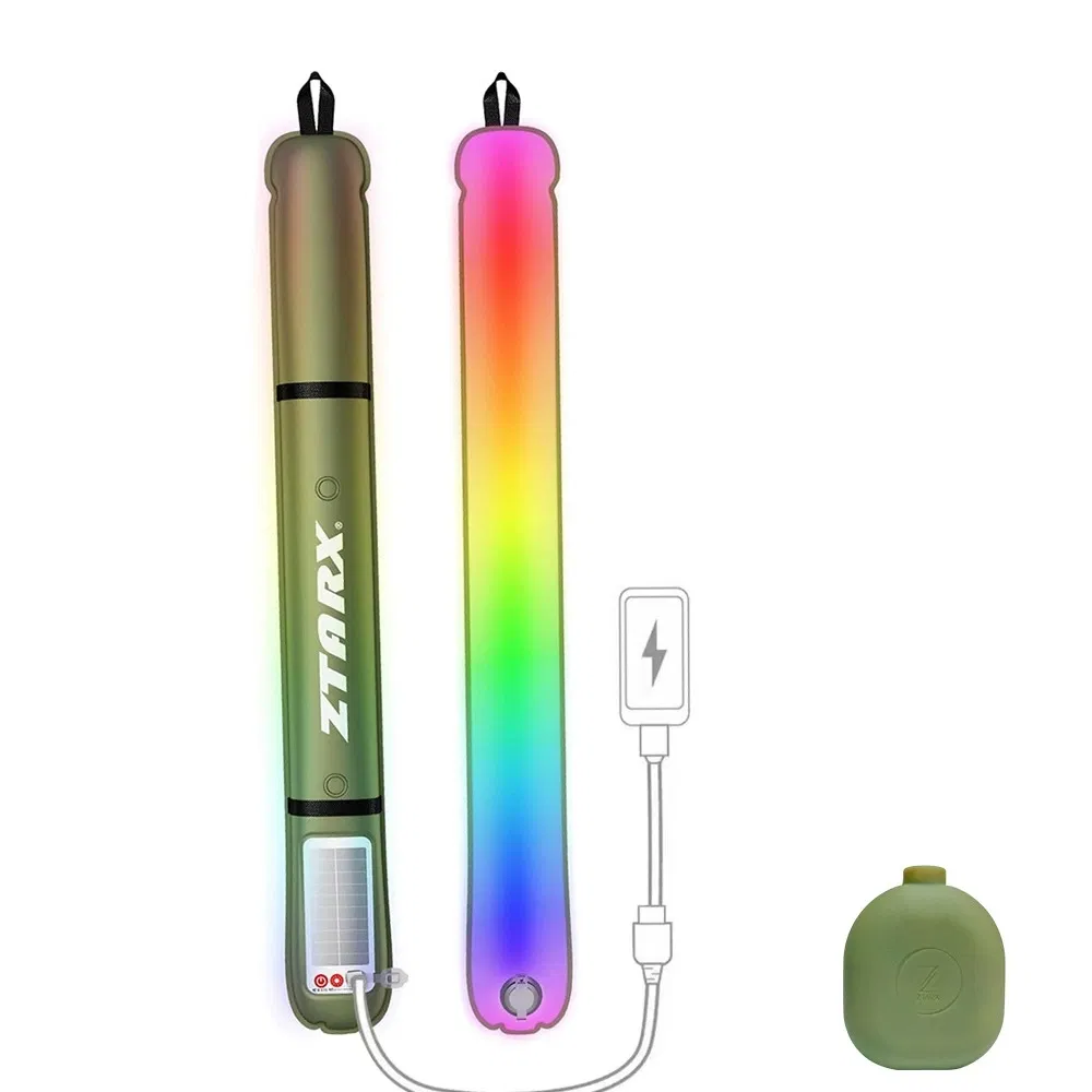 Inflatable Solar Camping Lantern, USB Rechargeable, 4 Lighting Modes, IP66 Waterproof, Portable and Lightweight Tent Light