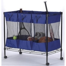 Mesh Triple Storage Bin, laundry hamper , Folding mesh laundry basket