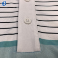 Design Custom White Cyan Stripe Koszulki polo