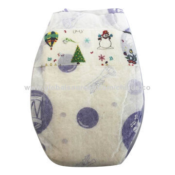 Popular Babies' Diaper with Magic Tape, Cloth-like Back Sheet and Wetness Indicator