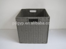 2016 new hand-made straw fabric box with lid