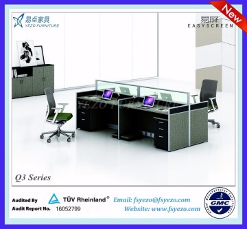 Small Office Partition with Mobile Pedestal