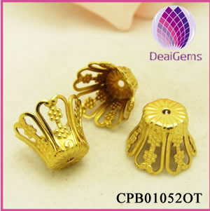 China Wholesale Basket Brass Bead Caps DIY Jewelry Findings
