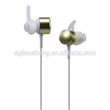 Super quality small stereo vibration earphone, custom small ear hook earphones with microphone
