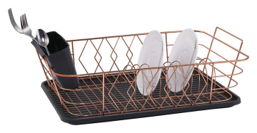 copper kichen dish rack