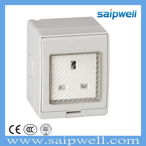 IP55 English Style Double Control Socket with Waterproof Cover