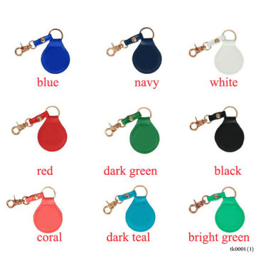 Fashion Magnetic Custom Monogrammed Foil Stamped Leahter Keychain