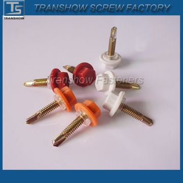 Hex nylon head self drilling roofing screw