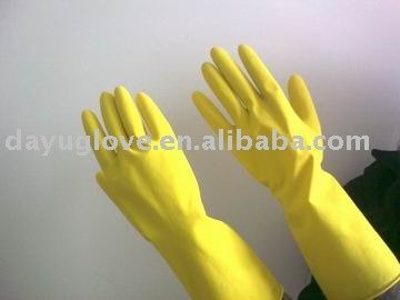 11Yellow Dipped flocklined Nitrile Gloves