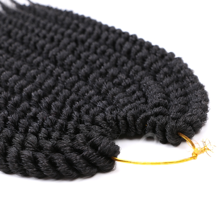 Kinky Curly Crochet Extension Passion Hand Made Short Black Pre Stretched Twist Hair Synthetic Braiding Wig