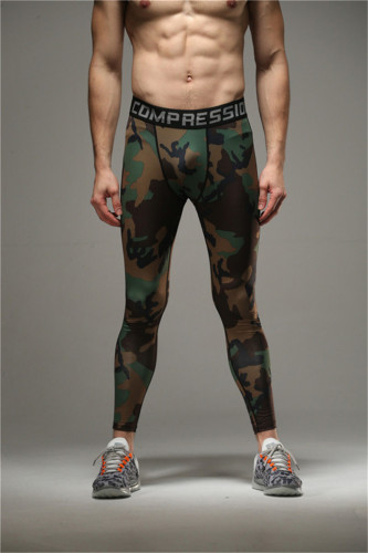 Nieuwe mannen Camo Camouflage panty Dry Fit compressie broek