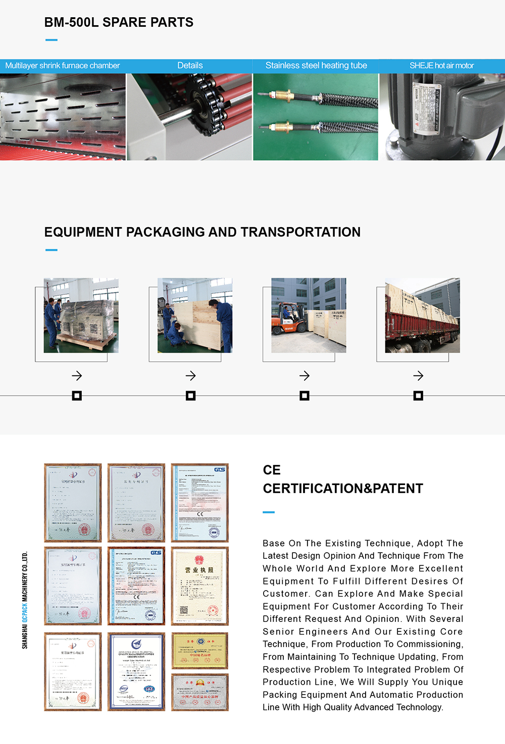 BTH-550 shrink wrapping machine for wood board from Shanghai Manufacturer