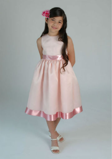 satin flower girl dress