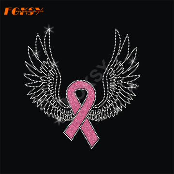 Wing of Cancer Iron on Rhinestone Transfer