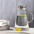 Customized Logo Pyrex Glass Water Jug 2 Litre Glass Carafe With Lid