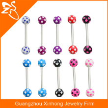 2016 Latest design exotic straight ball colorful body jewelry wholesale