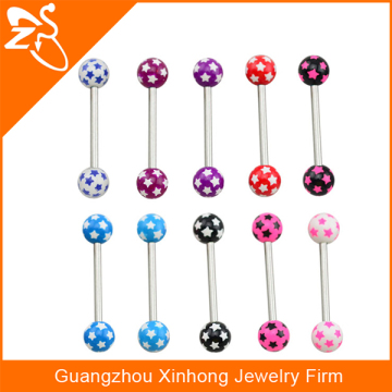 2016 Latest design exotic straight ball colorful body jewelry wholesale
