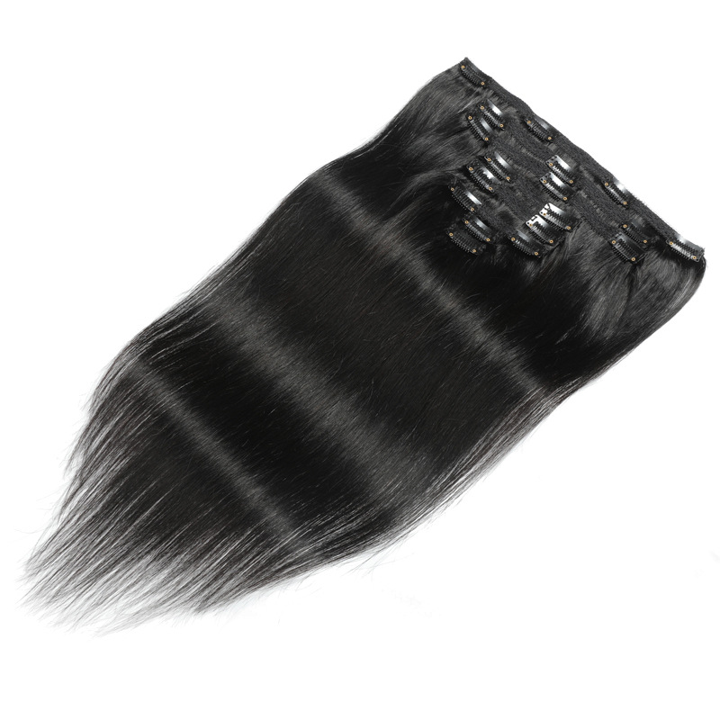 Factory Directly Wholesale Afro Kinky Curly Clip In Human Hair Brazilian Afro Clip ins 7pcs 8pcs Per Set