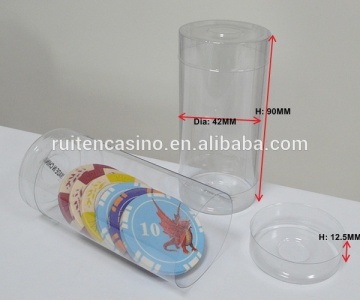 Plastic Poker Chip Tubes - 25 Chip Capacity Poker Chips Storage