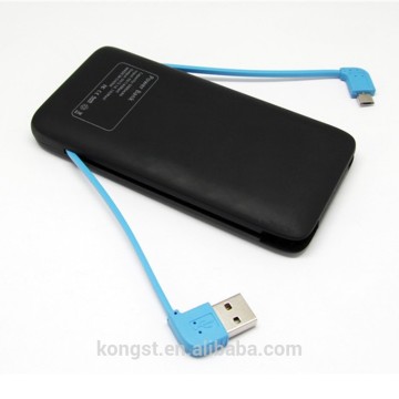 emergency mobile power bank with charge cable portable mobile charger backup power