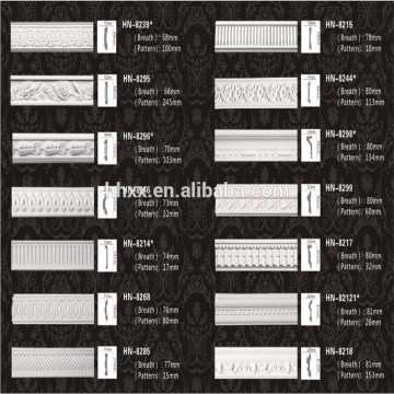 Polyurathane cornice moulding carved panel for home interior decration