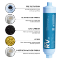 RV camping waterfiltersysteem verminderen slechte smaak chloorsediment Pet doucherwater filter