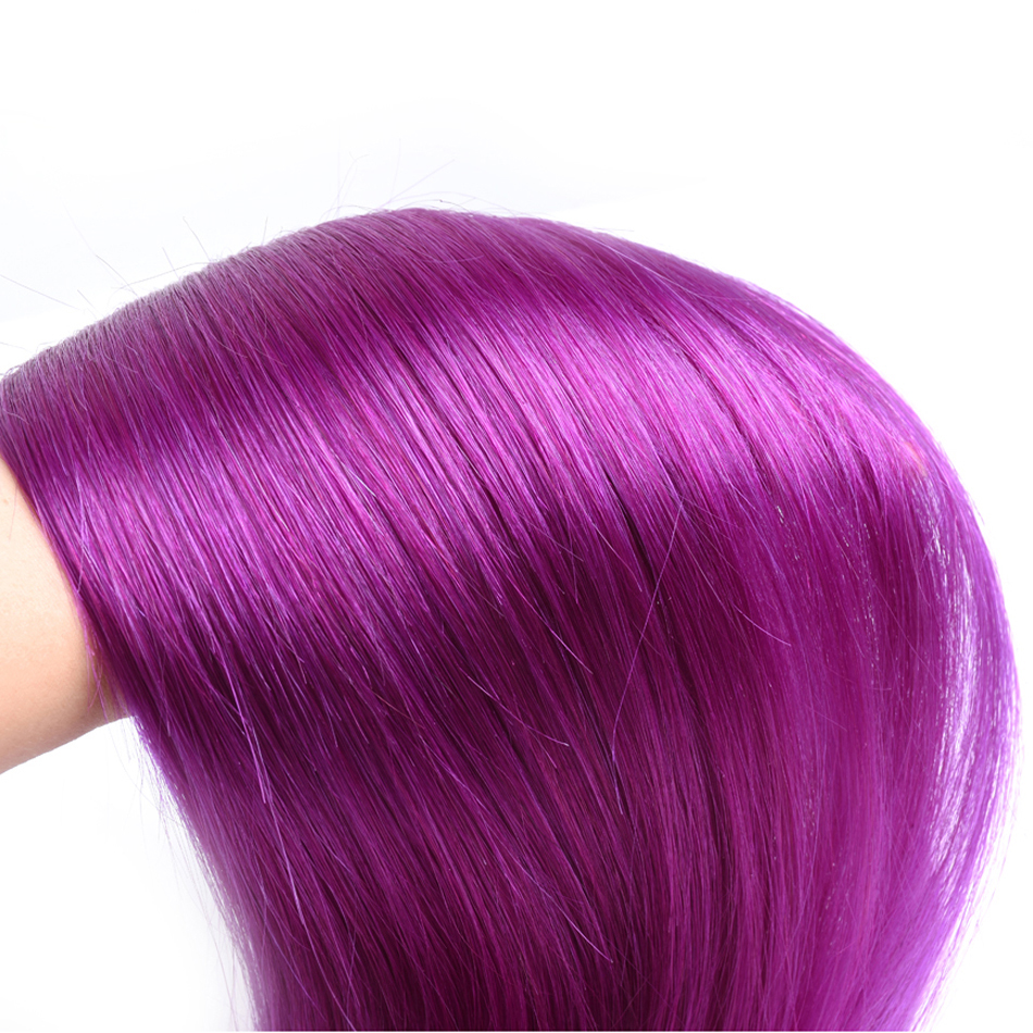 Wholesale Hair Extension Mink China Salon Hair Purple Straight Marley Braiding Hair