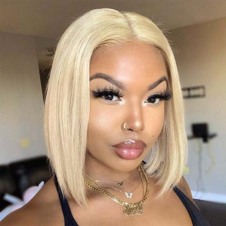 613 Blonde Bob Wig Human Hair