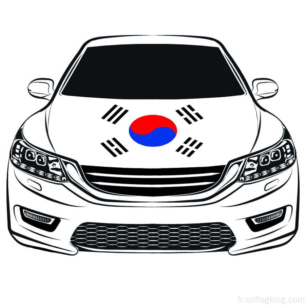 Drapeau de la Corée du Sud Drapeau de capot de voiture 100*150 cm Drapeau de capot de la Corée du Sud