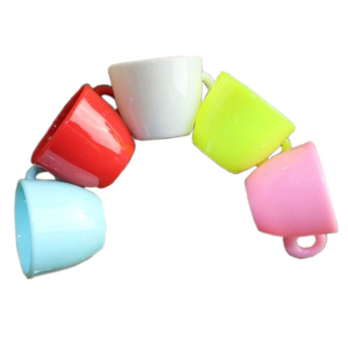 Neue Neuheit Harz Kaffeetasse Charms Süße Bonbonfarbe 3D Trinkbecher Ornamente Trinken Becher Handwerk Puppenhaus Dekoration