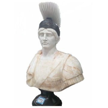 Custom Mixed Color Marble Roman Gladiator Bust Statue