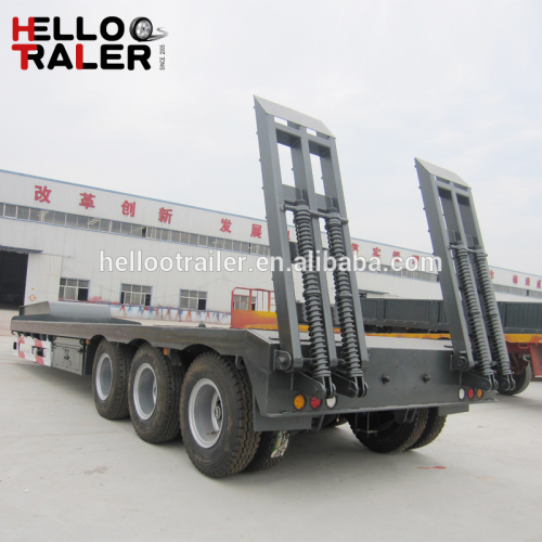 60 Tons 3 FUWA Axles Lowboy Low Bed Trailer Dimensions