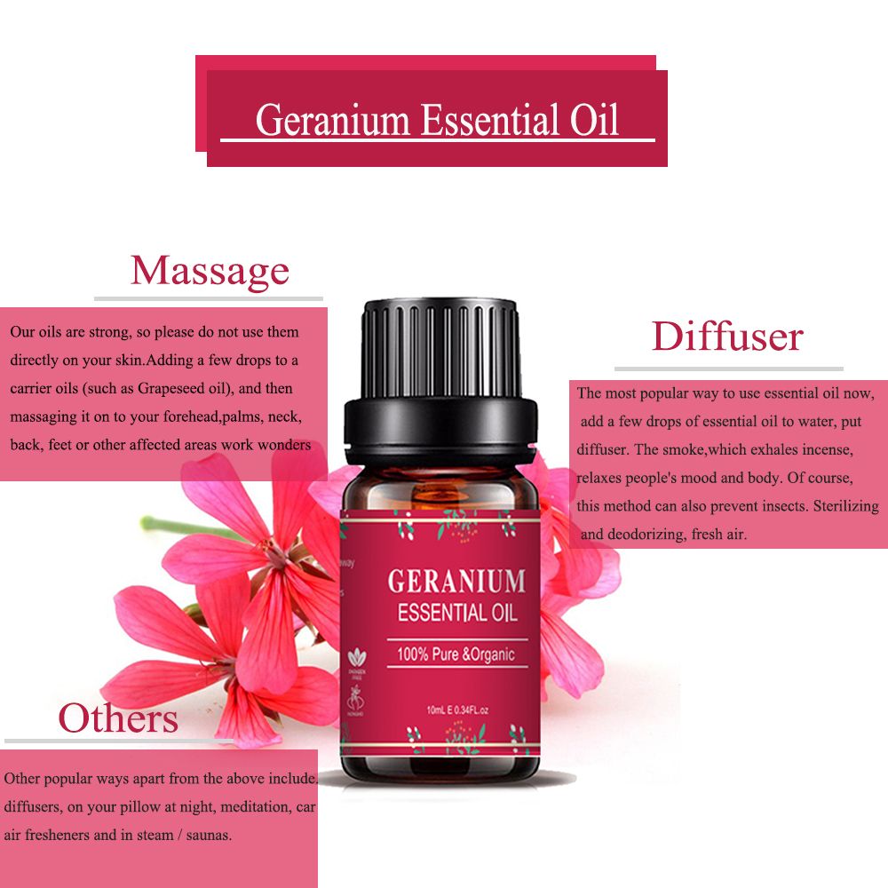 Geranium Essential Oil Topgrade Nature Huile pour les soins de carrosserie