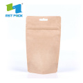 Sac d&#39;emballage de café en papier kraft brun biodégradable