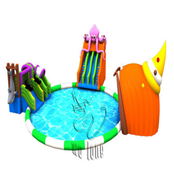 Commercial used swimming pool slide, large inflatable pool slide, inflatable pool slide