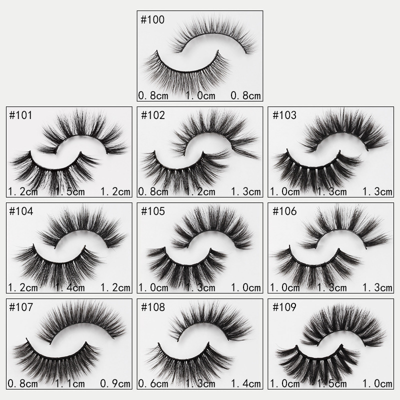 5 Colors Glitter box 3D mink false eyelashes handmade wholesale cosmetics eyes makeup beauty