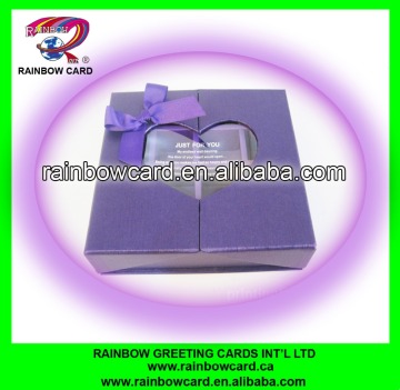 Romantic purple chocolate gift box