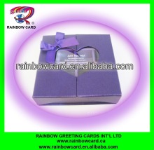 Romantic purple chocolate gift box