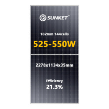 Sunket 182mm Serie Mono Solarmodule 540W 550W