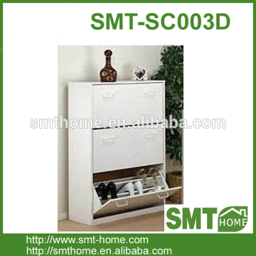 3 DOOR simple PB melamine shoe cabinet