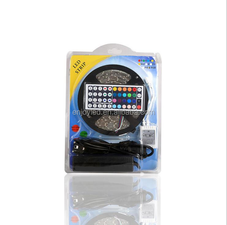 Factory wholesale LED waterproof light strip set colorful/5050/2835/24 key 44 key controller blister set