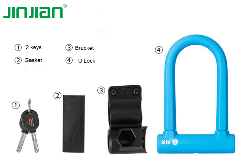 16 mm schwere Sicherheit U Sperre 6.3x8.2x1.25 Zoll Schweren Fahrradkombination U -Sperre für Fahrrad -Elektro -Roller -Motorräder