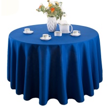 Woven Fabric 120 Inch Royal Blue Round Table Cloths for Wedding