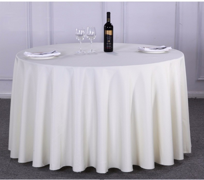 120 in Round Poly  Round  Solid Table cloth White Weddingtablecloth