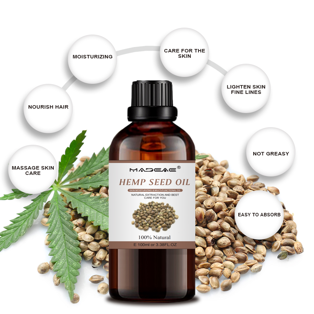 private label 100ml natural hemp seed oil painrelief massage